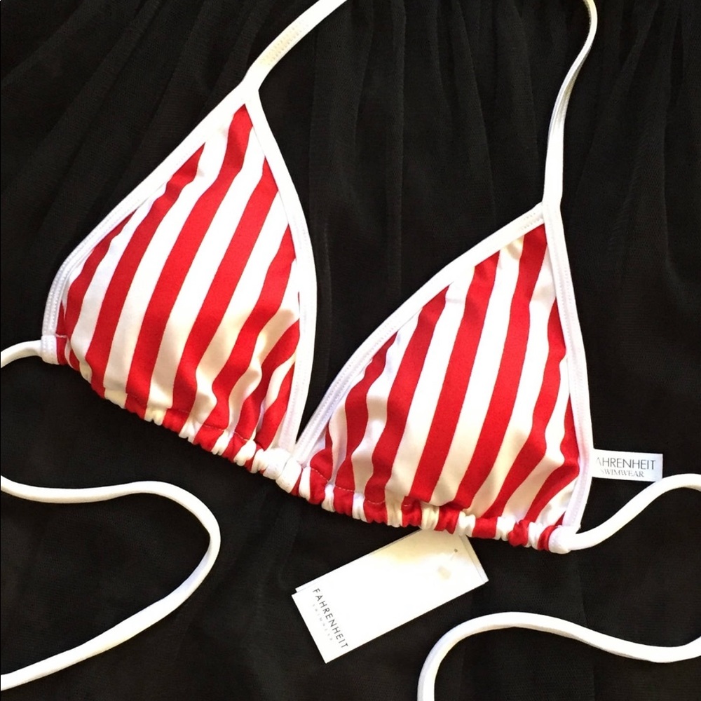 Dirty xtina costume red and white striped bikini